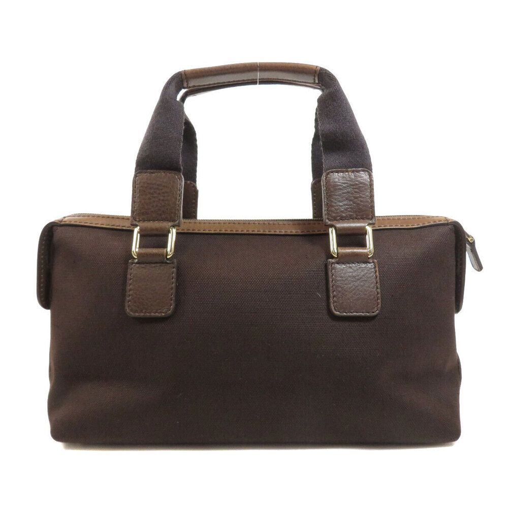 Gucci Suede Logo Brown Handbag Canvas Bag Shoulder
